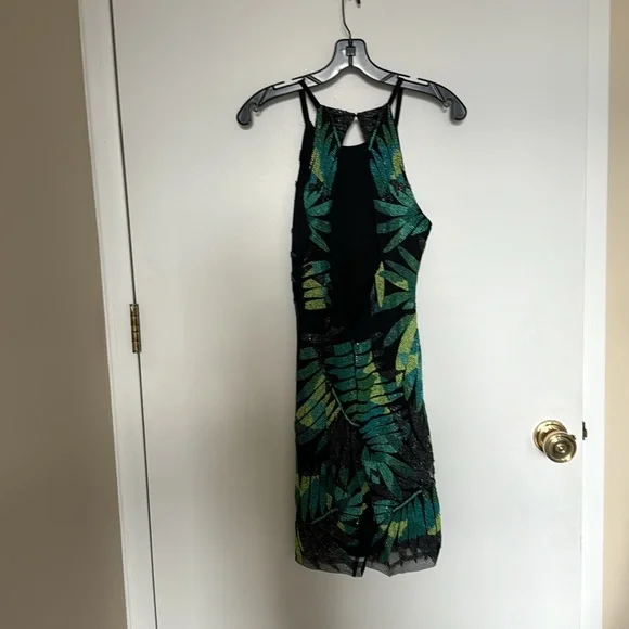 Parker Beaded Black Dress